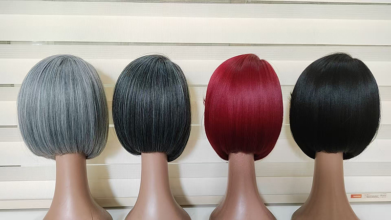 Women's Short Bob Wig with Bangs – Heat-Resistant Fiber, Natural & Realistic Look, Multi-Color Bob Wig for Daily Wear, Parties, Cosplay & Halloween (Multiple Colors Available)