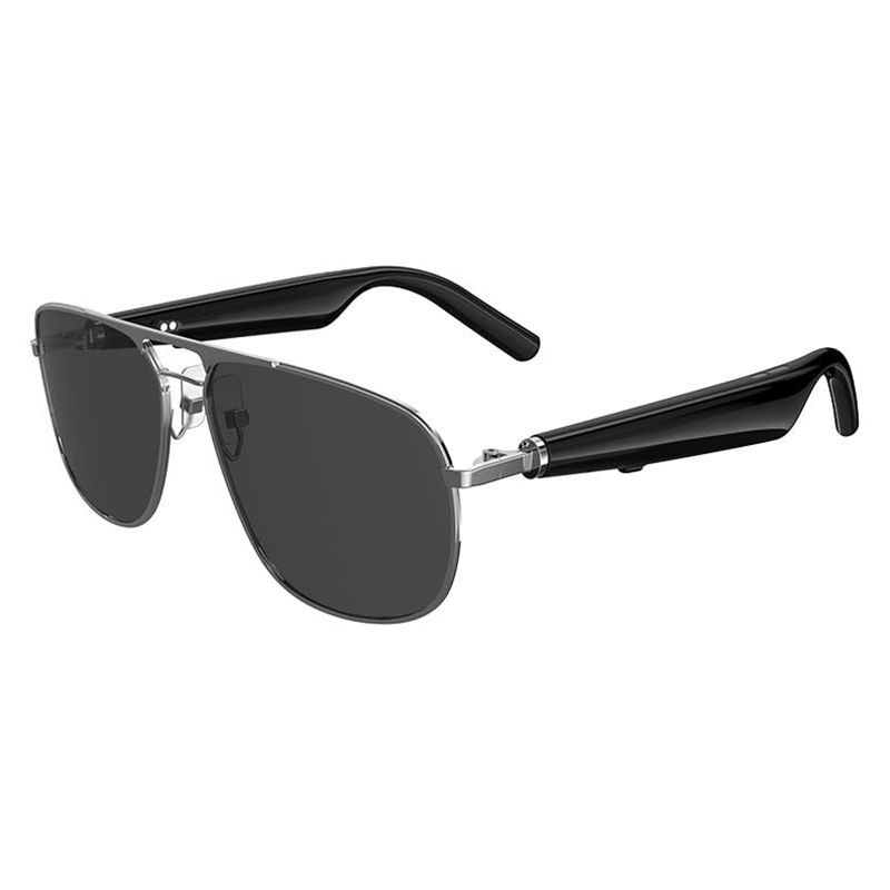 Smart Bluetooth Audio Glasses - Wireless Open-Ear Speaker Headphones Sunglasses & Anti-Blue Light Lenses, Hands-Free Calling Music, IP5 Waterproof, Voice Control for Driving Gaming Travel (Compatible with iOS/Android)