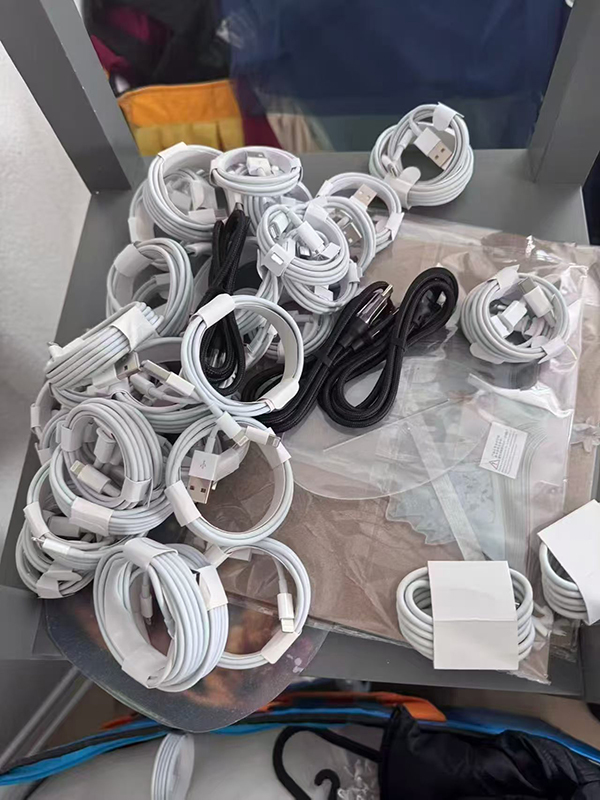 4-in-1 Retractable Spring Data Cable - Fast Charging Multi-USB Cord for Type-C, Lightning, USB-A - Wholesale Liquidation Deal.