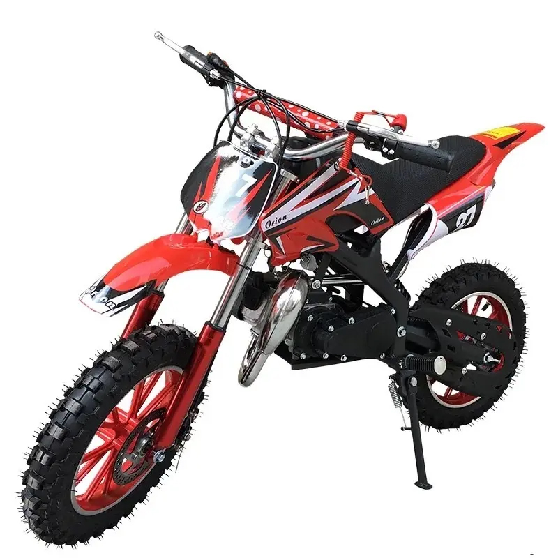 Orion 27 Kids Dirt Bike 49CC 2-Stroke Gas Power Mini Off-Road Motorcycle, Front & Rear Disc Brakes - Wholesale Liquidation Special.
